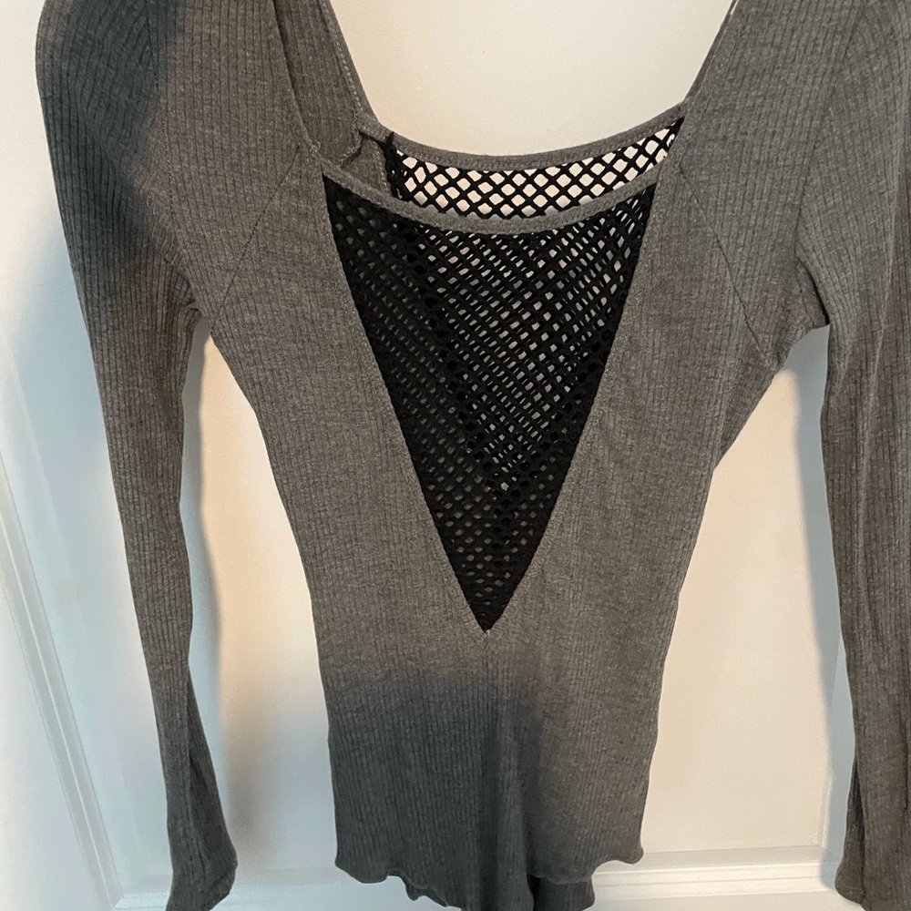 LF long sleeve mesh center bodysuit